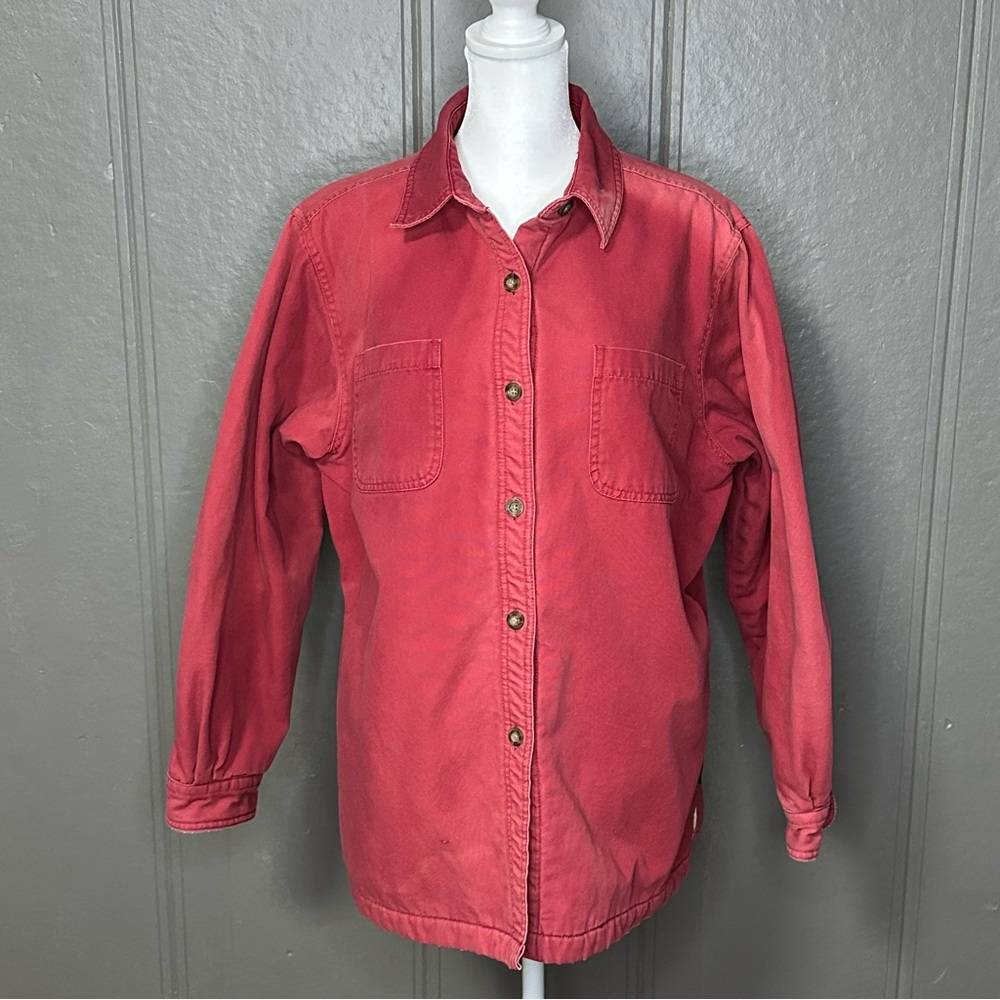 Vintage Woolrich Red Fleece Lined Coat